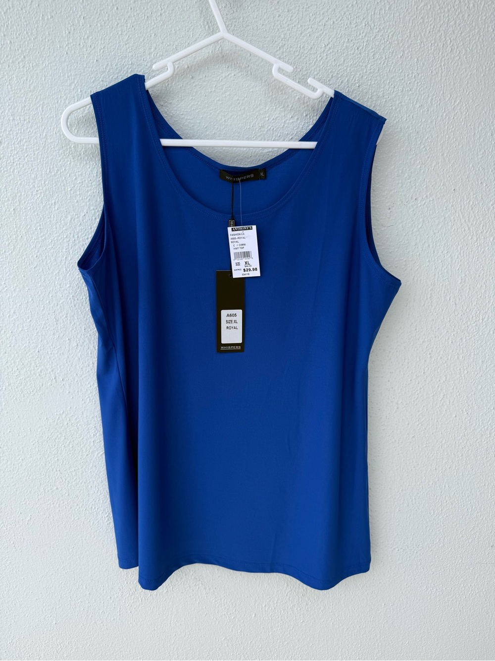 Windsor Scoop Neck Tank Top in Royal Blue